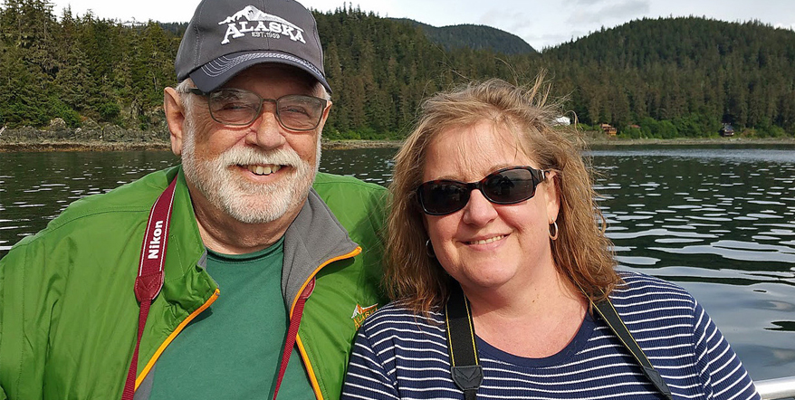 Image of Tandi Brazell and her father on their photography trip to Alaska.