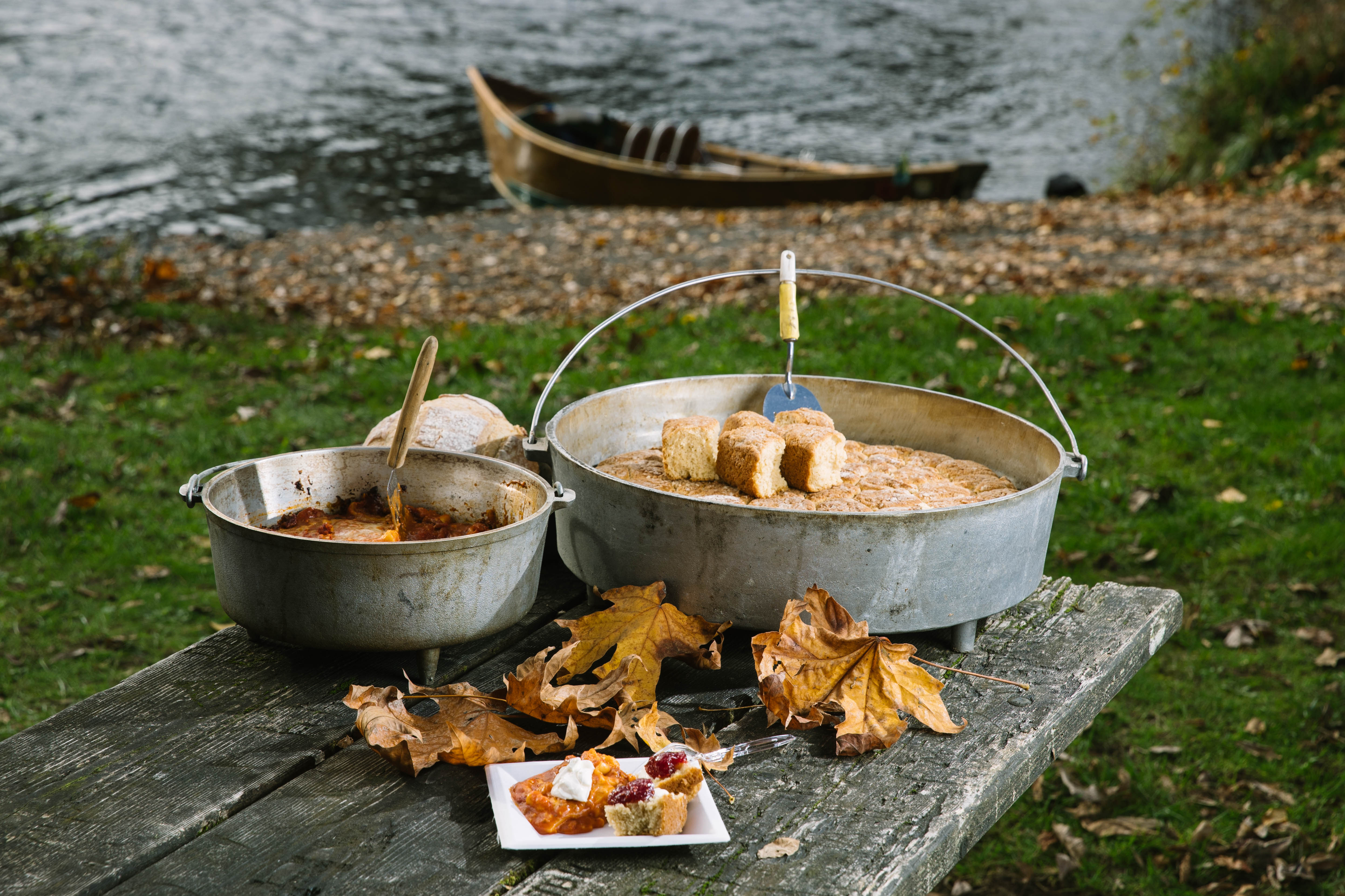 Billy's cast-iron Dutch Oven cooking